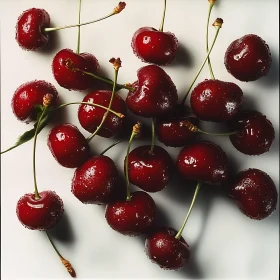 Aromatic Cherries in Artistic Still Life