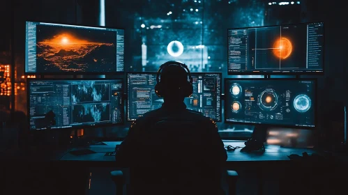 Workspace with Multiple Monitors