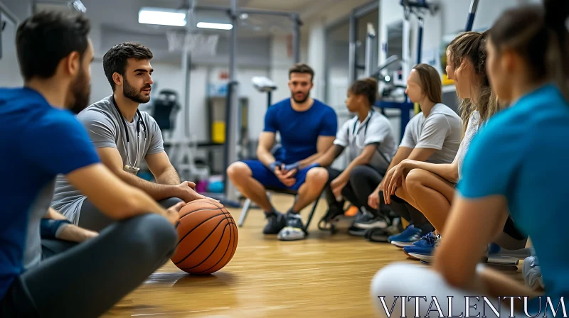 Gym Gathering with Basketball AI Image