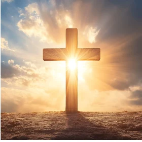 Cross Silhouette with Sky Radiance