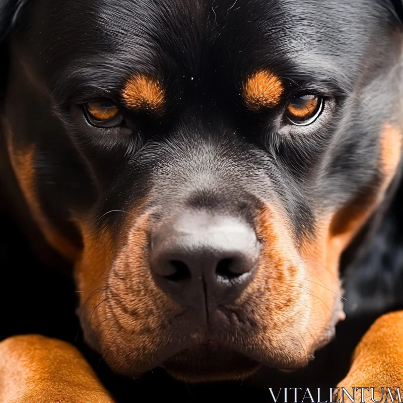 Rottweiler Dog Close-Up AI Image