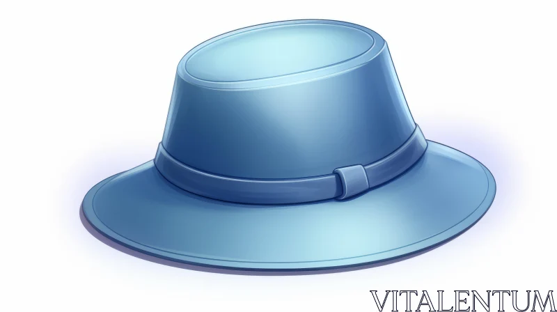 Blue Hat Illustration in 2D Game Art Style | Creative Commons AI Image