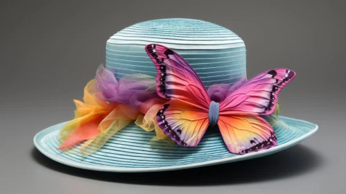 Colorful Butterfly Hat - Captivating Fashion Statement