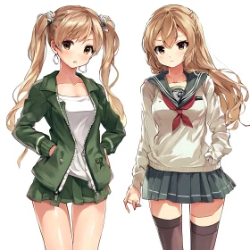 School Uniform Anime Girls