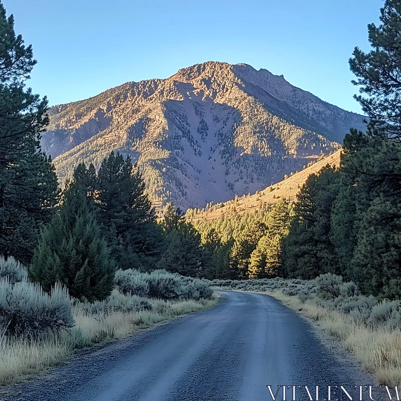 Scenic Mountain Road AI Image