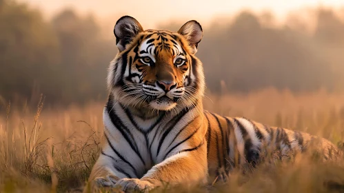 Resting Tiger Portrait