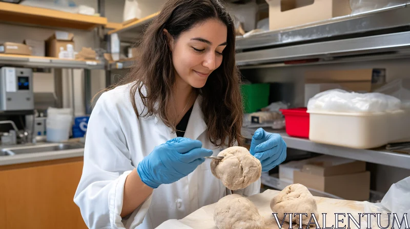 AI ART Dough Examination in a Science Lab