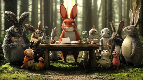 Whimsical Woodland Friends Meeting