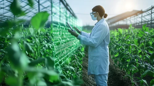 Scientist Using Technology in Agriculture