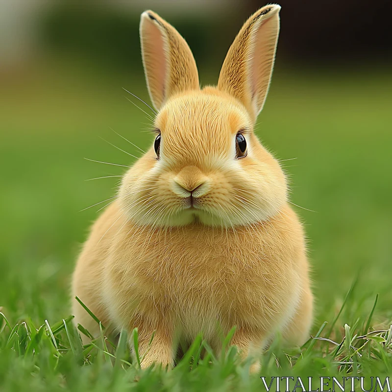 Rabbit in grass AI Image