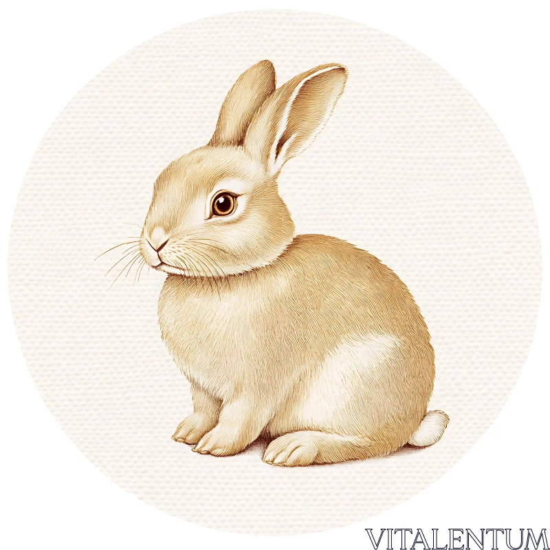 Vintage Style Rabbit Artwork AI Image