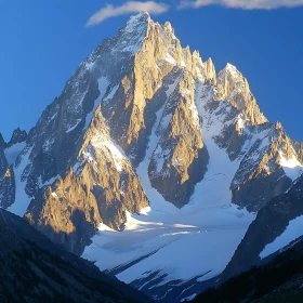 Sunlit Mountain Range