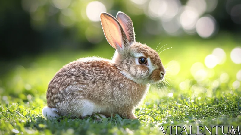 Rabbit in the Meadow AI Image