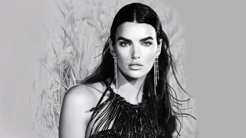 Kendall Jenner Striking Black and White Portrait