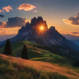 Mountain Sunset Landscape