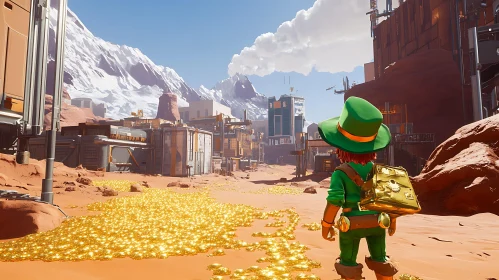 Golden Path Leprechaun: Desert City View