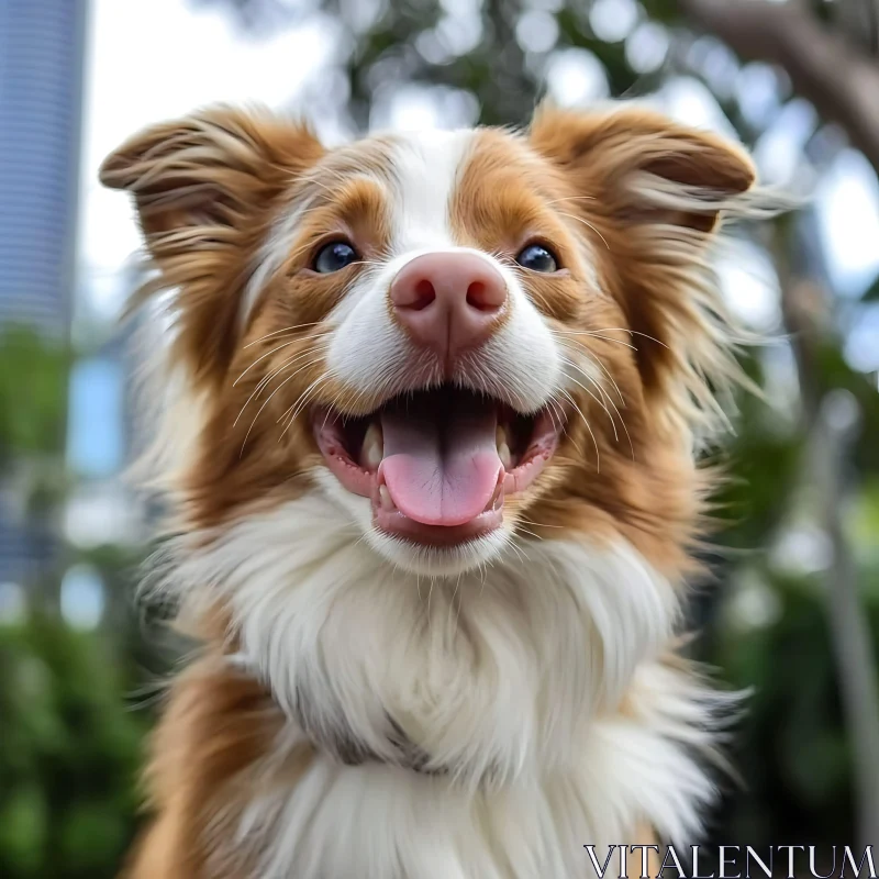 Joyful Dog Portrait AI Image