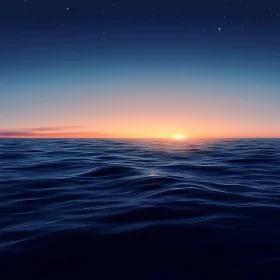 Serene Ocean at Dusk