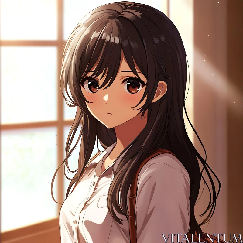 AI ART Anime Girl in Sunlight