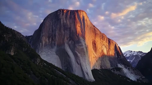 Majestic Mountain at Sunset