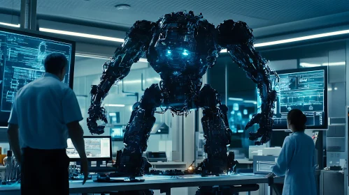 Giant Robot in Tech Lab