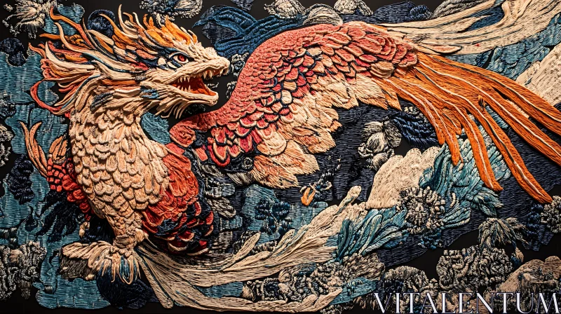AI ART Mythical Beasts in Textured Harmony