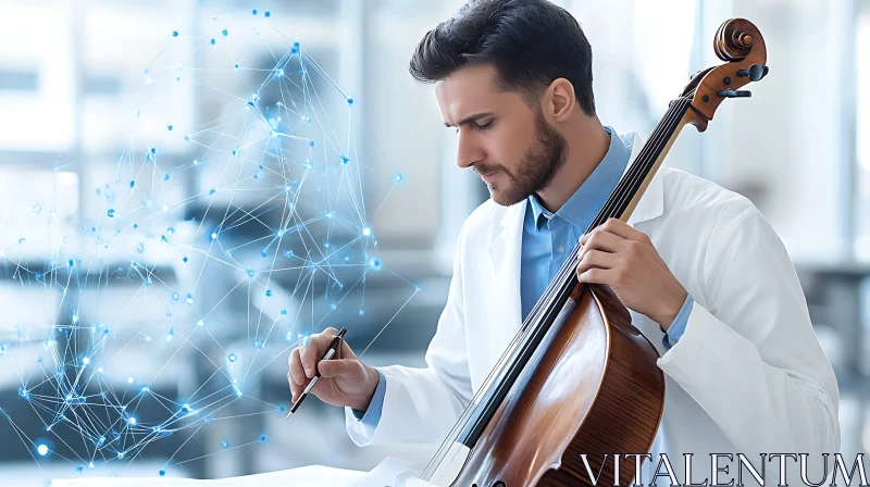 Cello Science: Where Music Meets Discovery AI Image