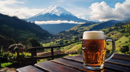 Refreshing Beer in the Mountains