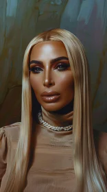 Stylish Kim Kardashian Portrait