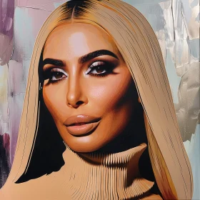 Stylish Depiction of Kim Kardashian