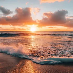 Coastal Sunset: A Peaceful Seascape