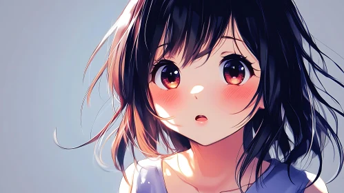 Expressive Anime Girl Illustration