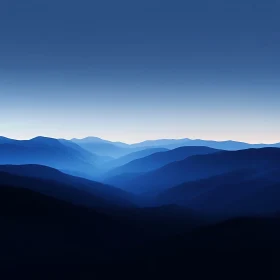 Tranquil Blue Mountain Layers