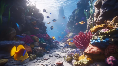 Colorful Fish in Coral Reef