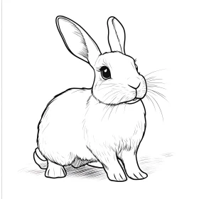 Monochrome Rabbit Sketch