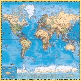 Geographic World Map Illustration