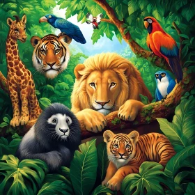 Wildlife Animals in Tropical Forest