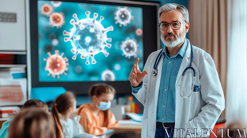AI ART Medical Professional Teaches About Viruses