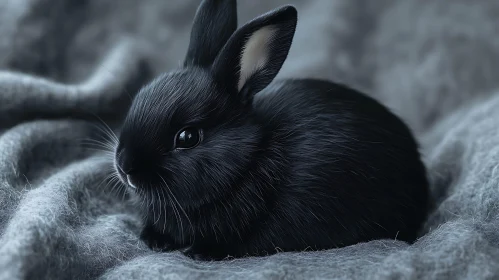 Monochrome Bunny Portrait