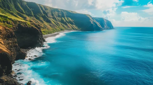 Coastal Cliffs and Turquoise Waters