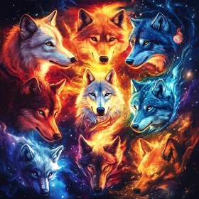 Elemental Wolves: Night Sky Guardians