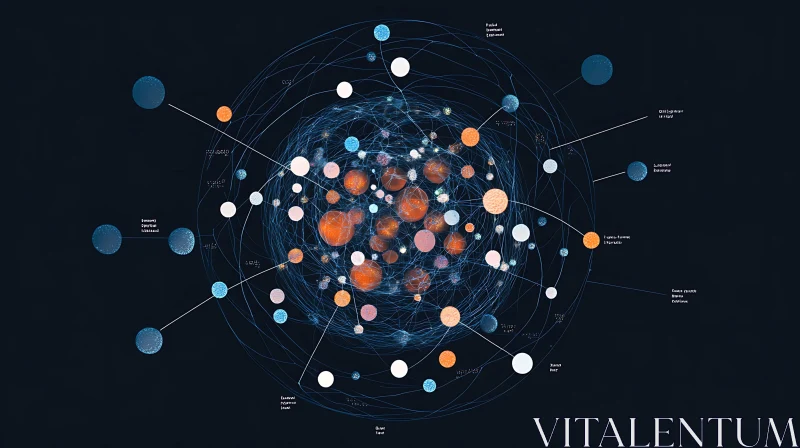 AI ART Connected Nodes and Lines Visualization