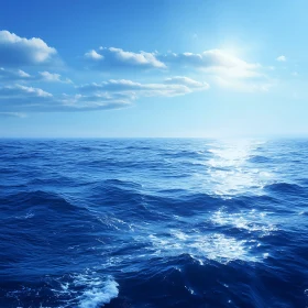 Peaceful Seascape with Gentle Waves