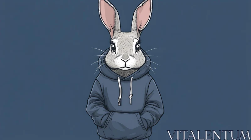 AI ART Hoodie Bunny