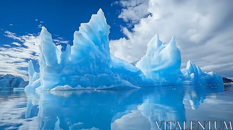 AI ART Serene Iceberg Reflection