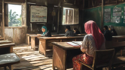 Students in a Traditional Classroom