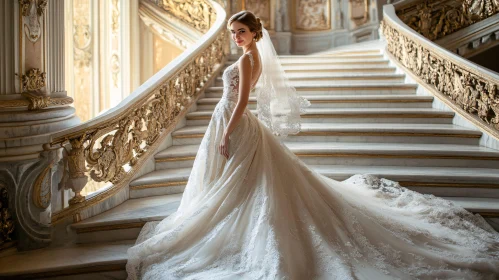 Woman in Wedding Gown Portrait