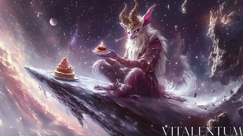 AI ART Fantasy Dessert in Space