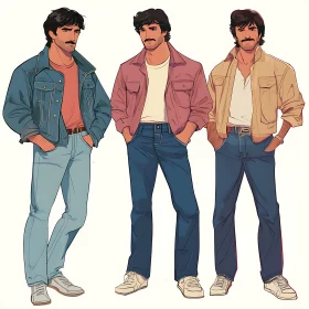 Vintage Men's Fashion Lineup