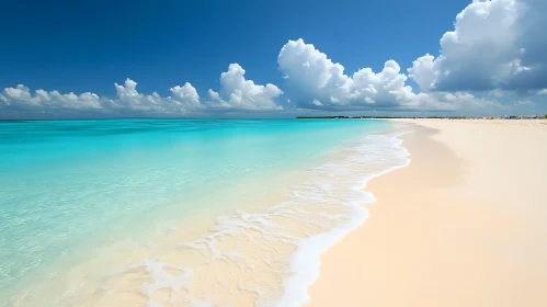 Coastal Paradise: White Sand and Azure Sea